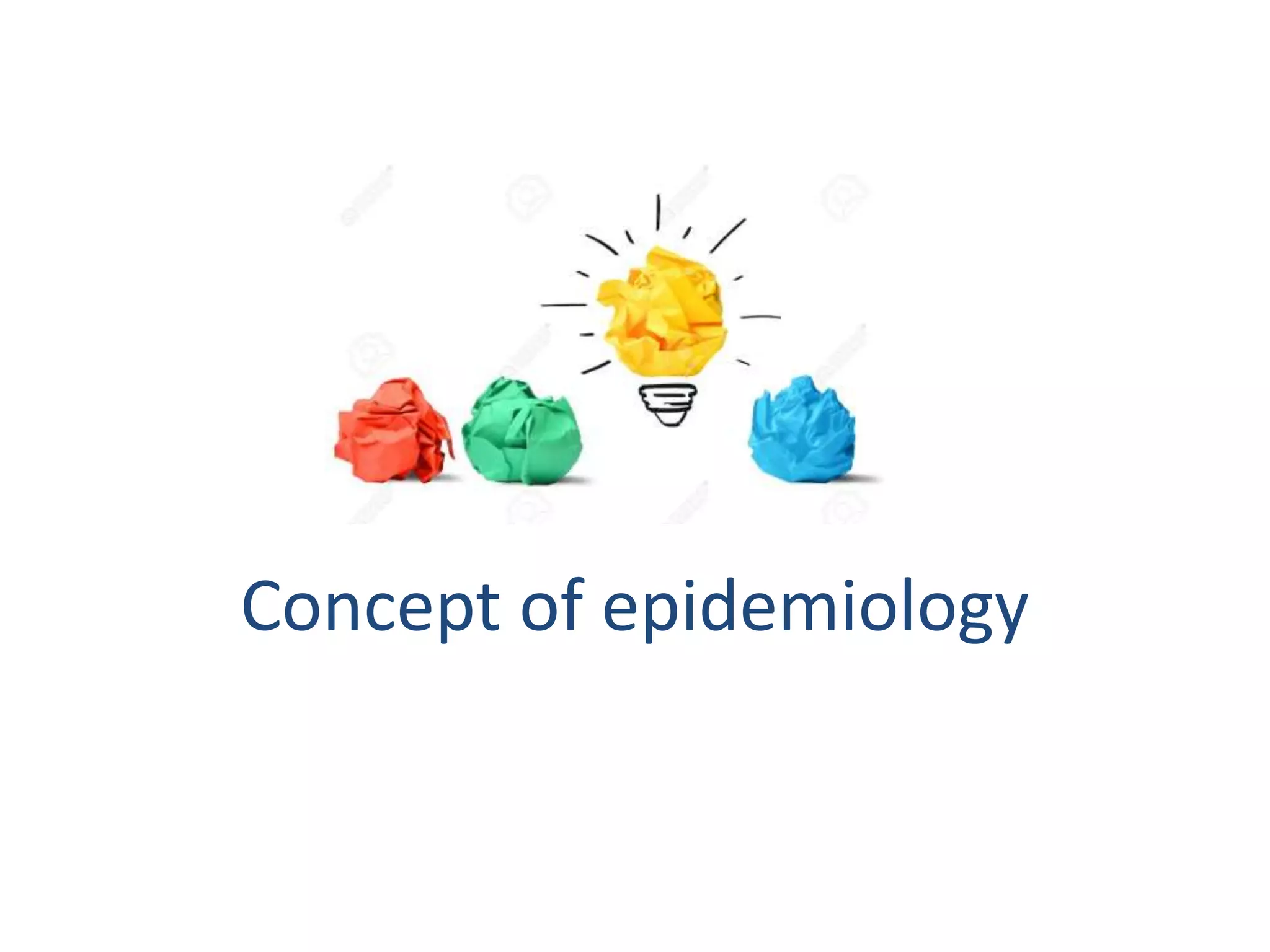 Concept of epidemiology
 