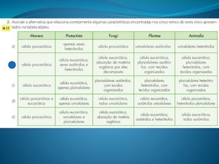 1.classificação dos seres vivos