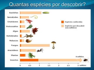 Quantas espécies por descobrir?
 