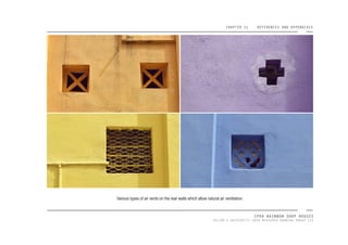 CHAPTER 11 REFERENCES AND APPENDIXES
IPOH RAINBOW SHOP HOUSES
TAYLOR’S UNIVERSITY 2016 MEASURED DRAWING GROUP SIX
Various types of air vents on the rear walls which allow natural air ventilation.
 