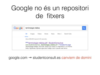 Transmissió de drets
• P. ex. en un contracte d’edició.
• O en l’autoria assalariada.
• Límit temporal (per defecte cinc anys).
• En exclusiva o sense exclusiva.
• El titular dels drets no sempre és l’autor/a de l’obra.
 