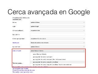Cerca avançada en Google
 