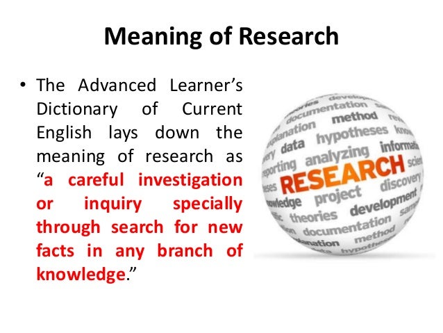 research task meaning