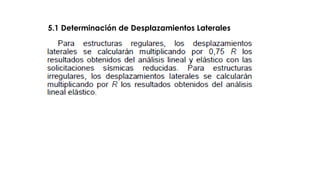 5.1 Determinación de Desplazamientos Laterales
 