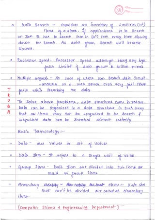 Data Structure Notes Part-1 | PDF