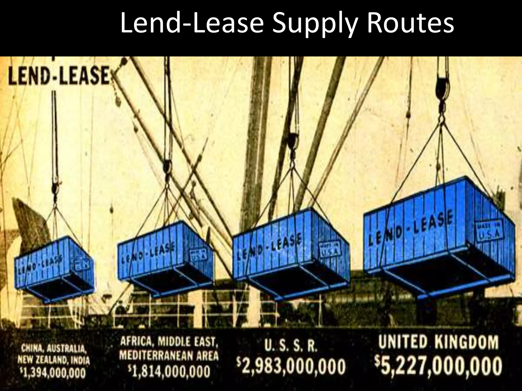 Lend-Lease Supply Routes
 