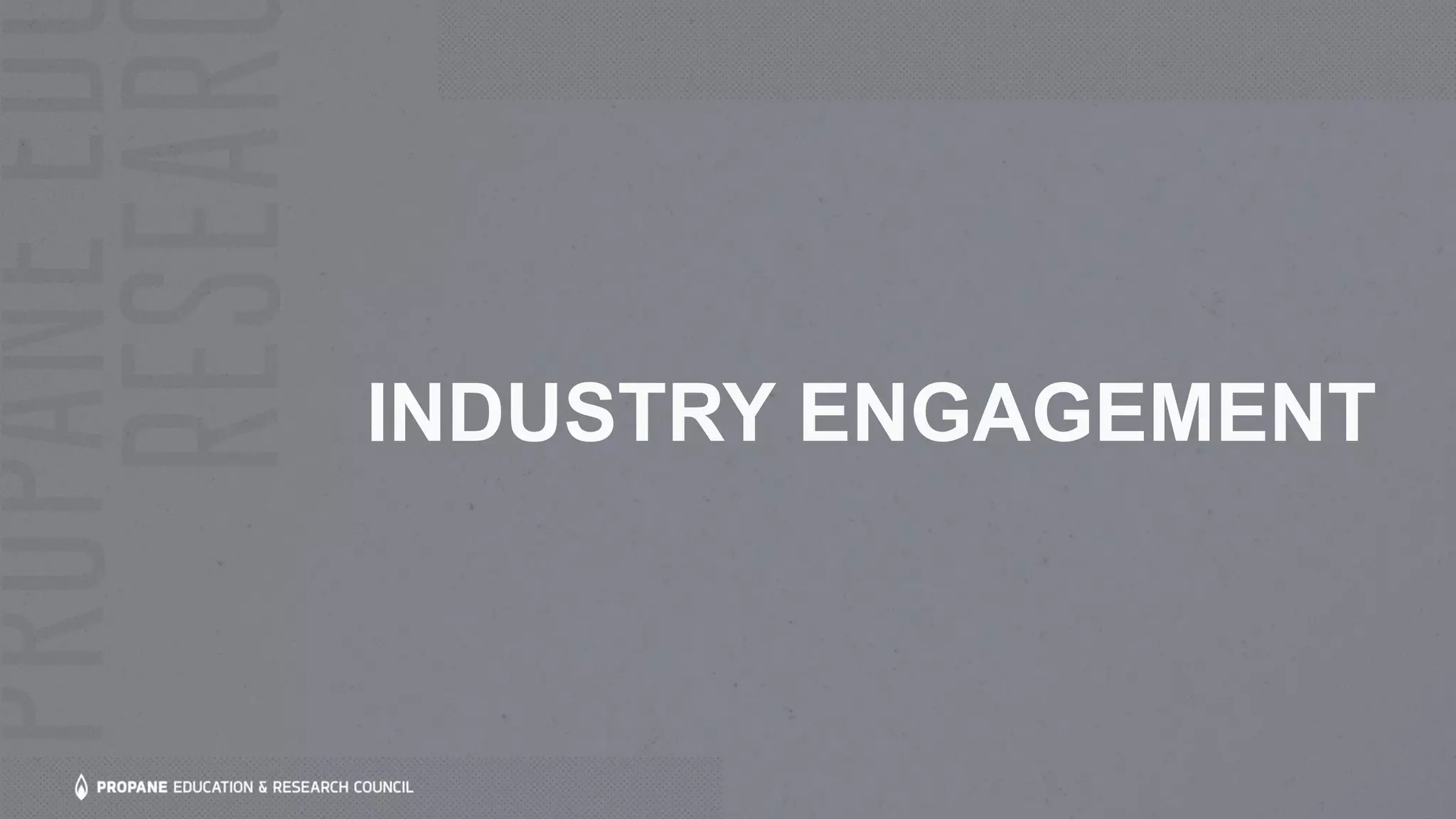 INDUSTRY ENGAGEMENT
 