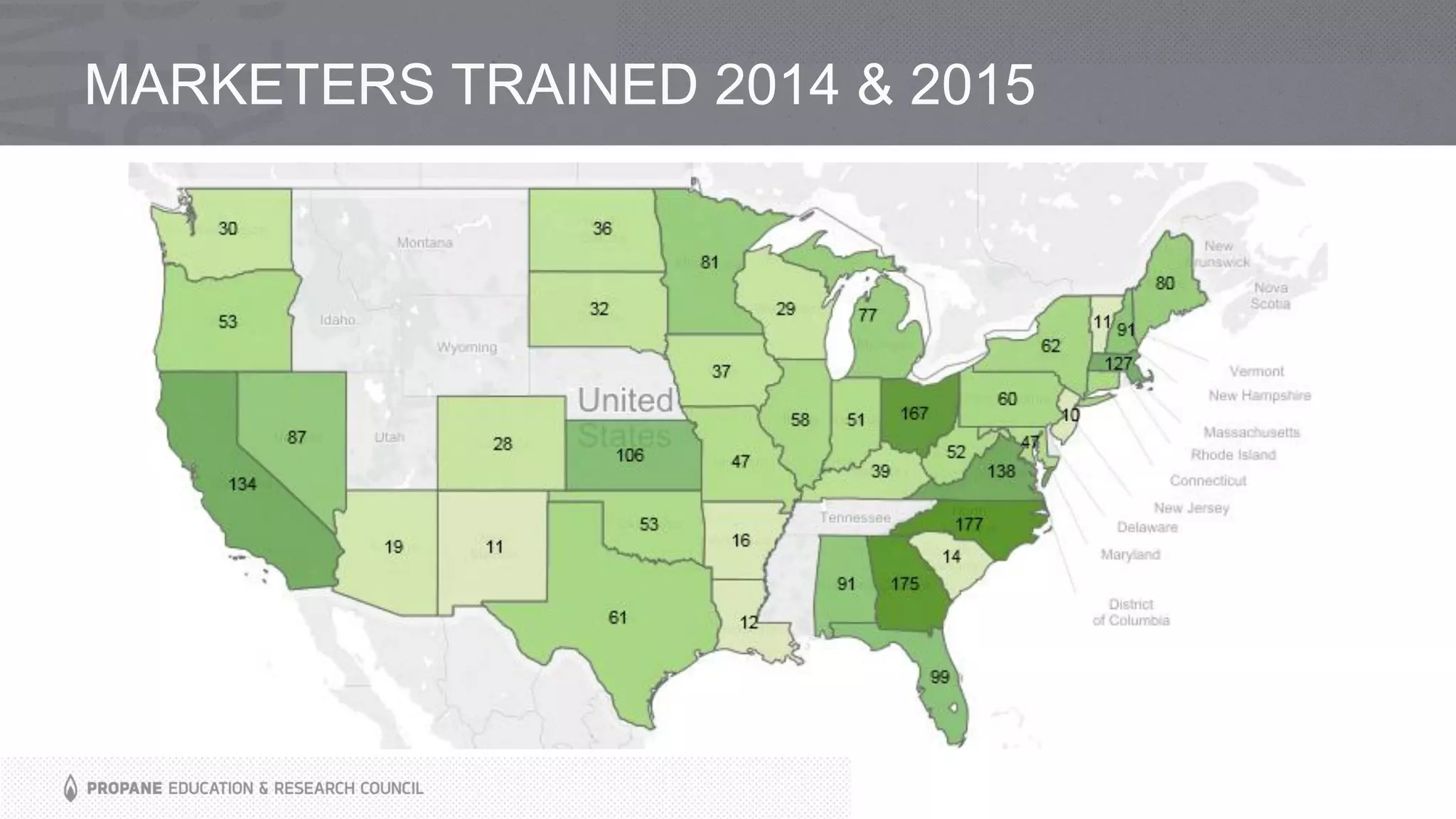 MARKETERS TRAINED 2014 & 2015
 