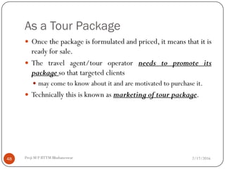 Tour Package Variables Ecample Tour Operations Management. | PDF