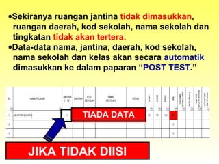 1. ppt panduan mengisi data segak | PPT