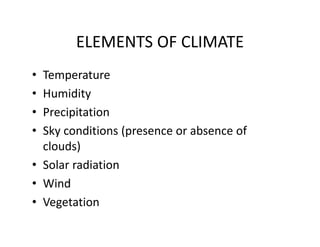 1. climatology factors and elements | PDF