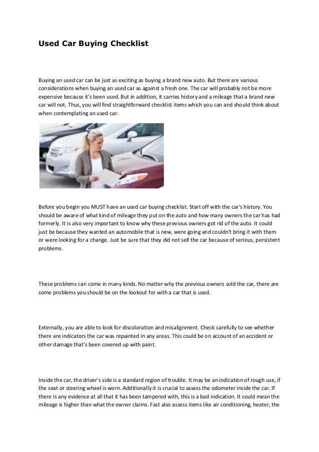 Used Car Buying Checklist >> Austin Used Car Buyer Used Car Buying Checklist >> Austin Used Car Buyer