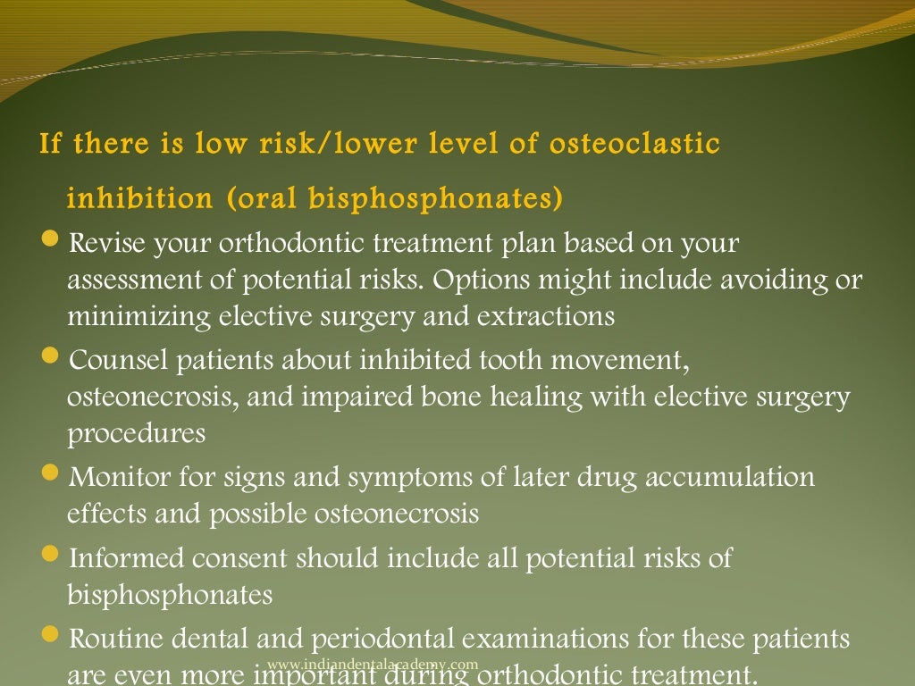 bisphosphonates and orthodontics clinical implications.