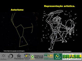 Asterismo
Representação artística.
Fonte: http://www.google.com.br/imagens Fonte: http://www.google.com.br/imagens
 