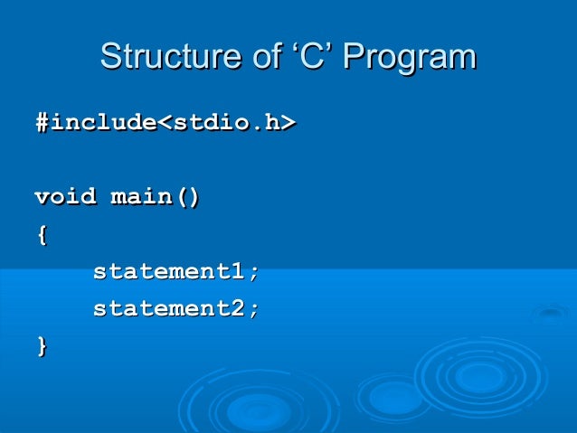 1. overview of c