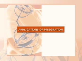 APPLICATIONS OF INTEGRATIONAPPLICATIONS OF INTEGRATION
 
