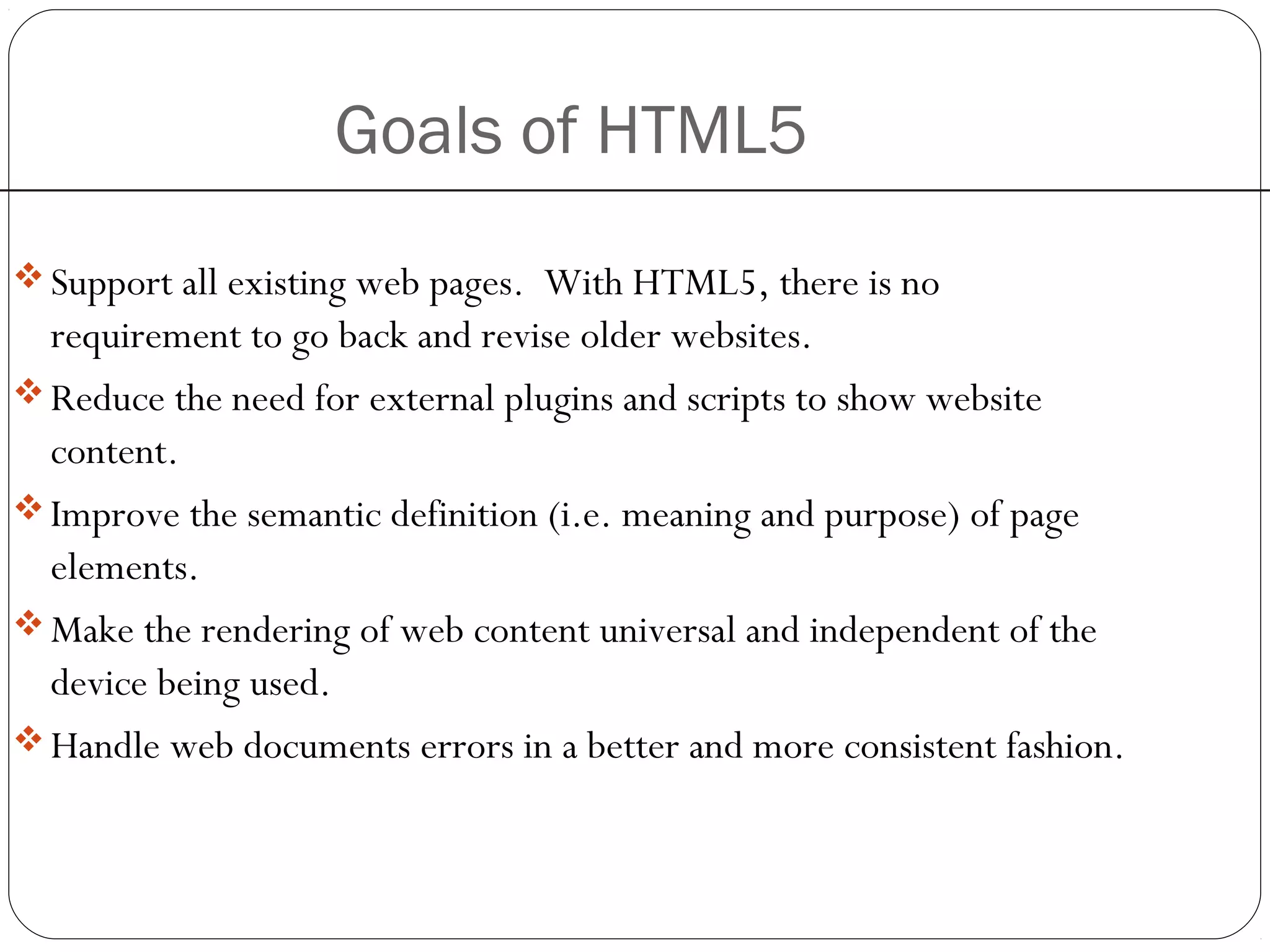 Introduction to HTML5 | PPT