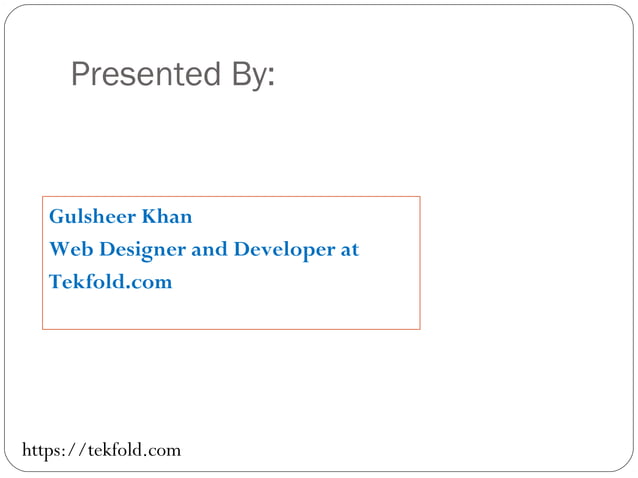 Introduction to HTML5 | PPT