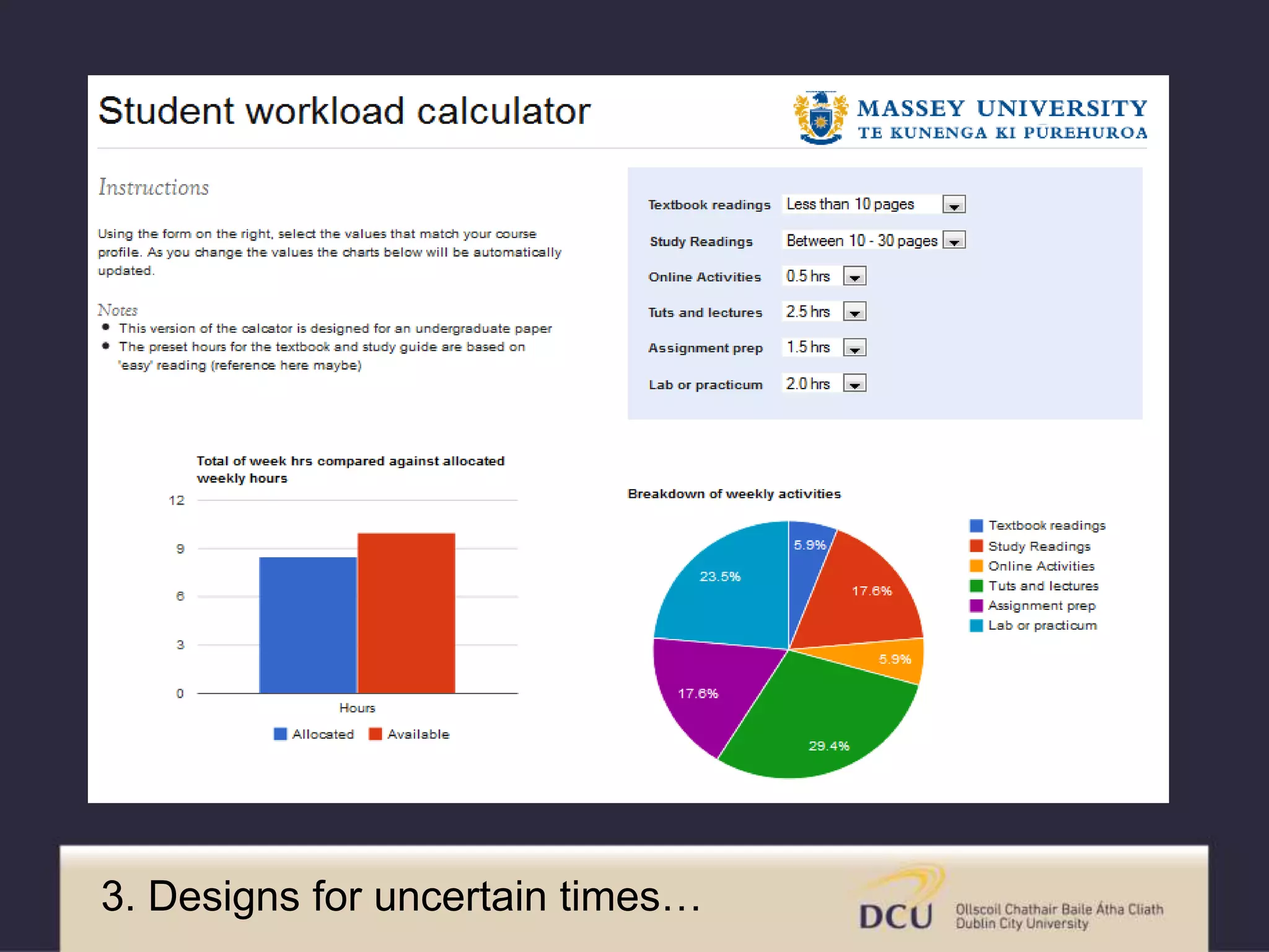 3. Designs for uncertain times…
 