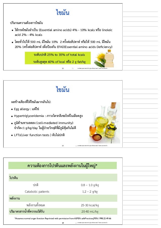 1 6 3 สารอาหารทางหลอดเล อดดำ