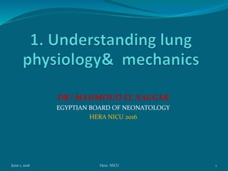 DR/ MAHMOUD EL NAGGAR
EGYPTIAN BOARD OF NEONATOLOGY
HERA NICU 2016
June 1, 2016 Hera NICU 1
 