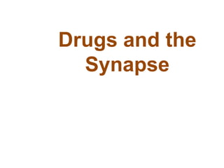 Drugs and the
Synapse
 
