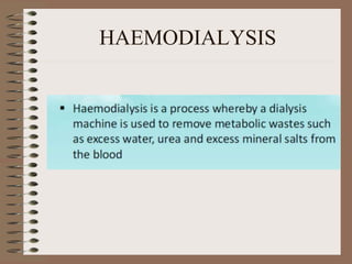 HAEMODIALYSIS
 