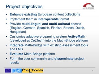 Math Bridge Project Results of Math-‐Bridge Project | PPTX
