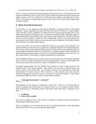 GENETIC ALGORITHM FOR FUNCTION APPROXIMATION: AN EXPERIMENTAL ...