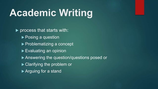 Structure And Features Of Academic Text PPT