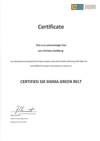 1. six sigma green belt akademi