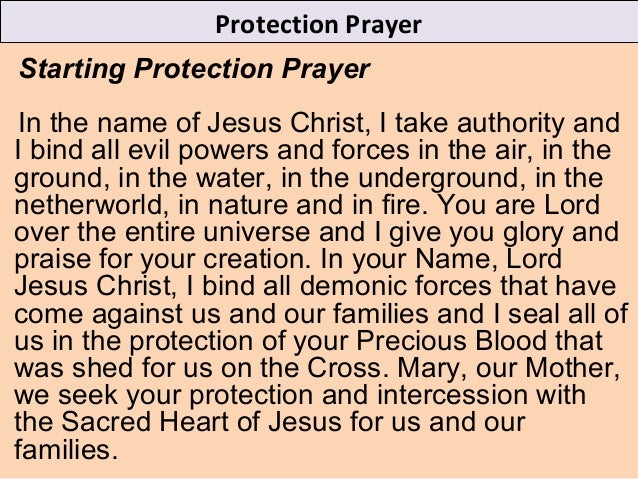 1. protection prayer