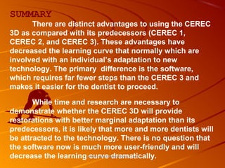 1 cerec 3 d1/ dental courses PPT 1 cerec 3 d1/ dental courses PPT
