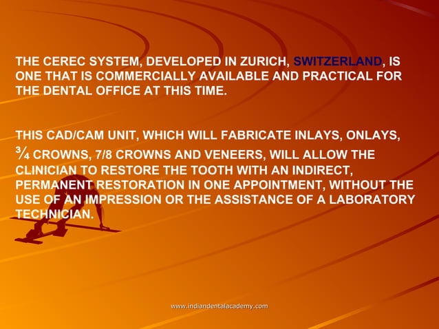 1 cerec 3 d1/ dental courses PPT 1 cerec 3 d1/ dental courses PPT