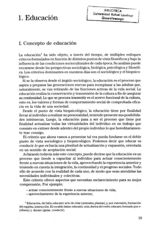 CONCEPTO DE EDUCACIÓN 
