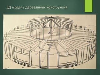 3Д модель деревянных конструкций
 