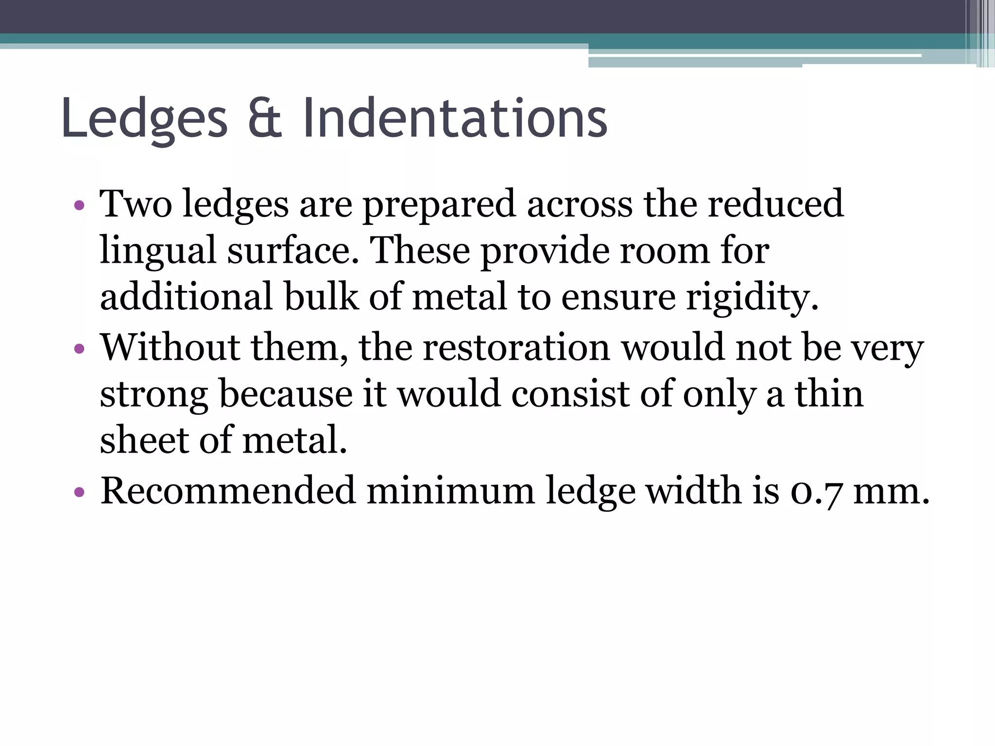 Tooth preparation for partial veneer crwns PPT