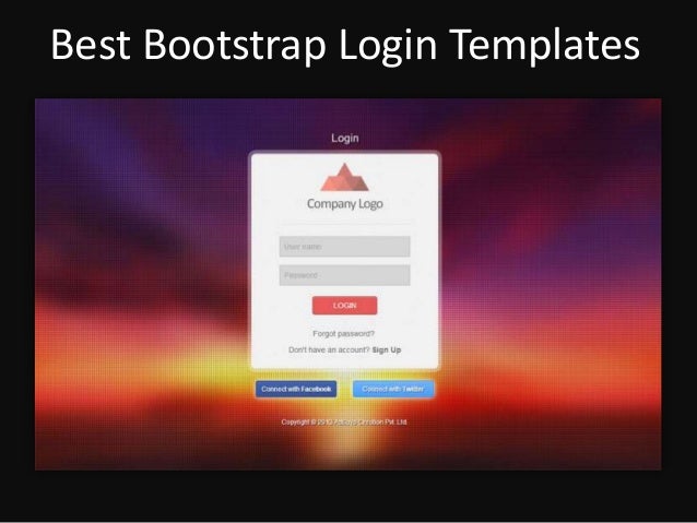 Best Bootstrap Login Templates
