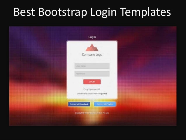 Best Bootstrap Login Templates Best Bootstrap Login Templates