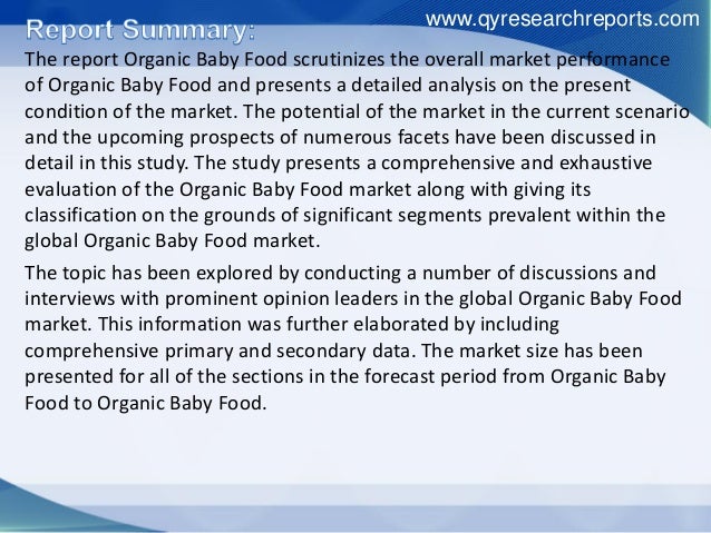 Organic Baby Food Trends Organic Baby Food Trends
