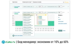 | Бид-менеджер: экономим от 10% до 60%
 