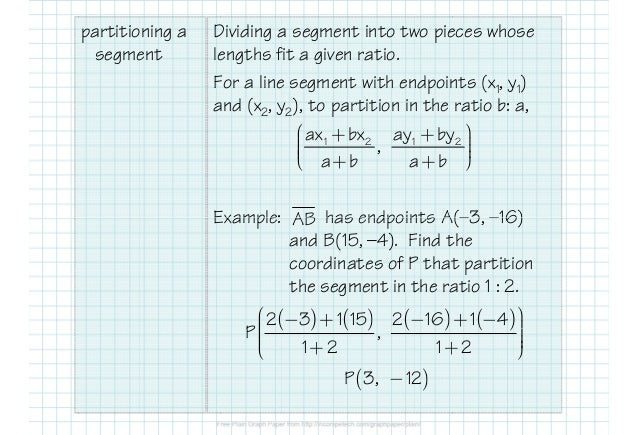 1 1 5 midpoint and partition formulas partition formula