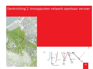 5353
Ringland: Masterplan 2025, uitbouw trein- en tramnetwerk, knooppunten
Denkrichting 2: knooppunten netwerk openbaar vervoer
 