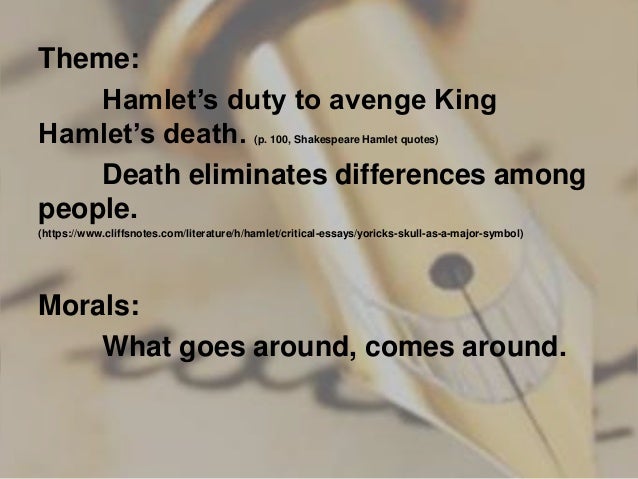 Hamlet theme of death essay