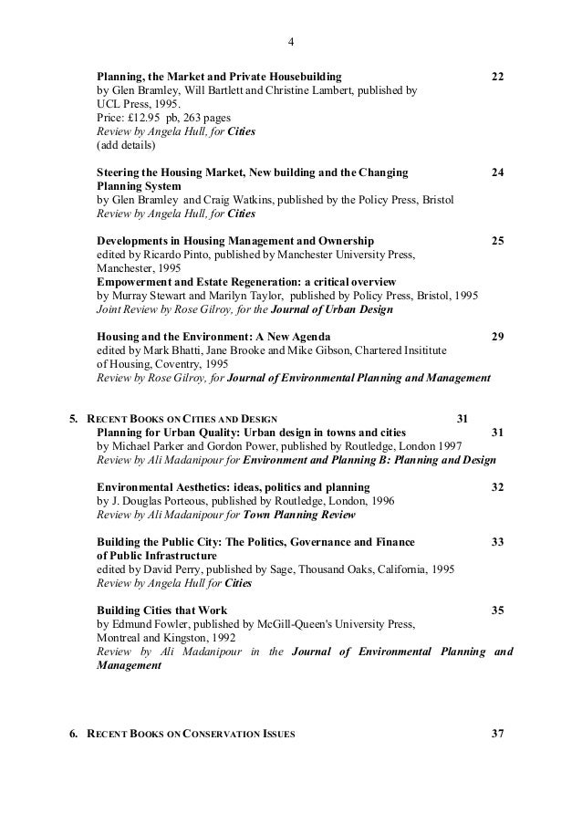 Keeping Up With Planning Literature Recent Books On Urban Keeping Up With Planning Literature Recent Books On Urban