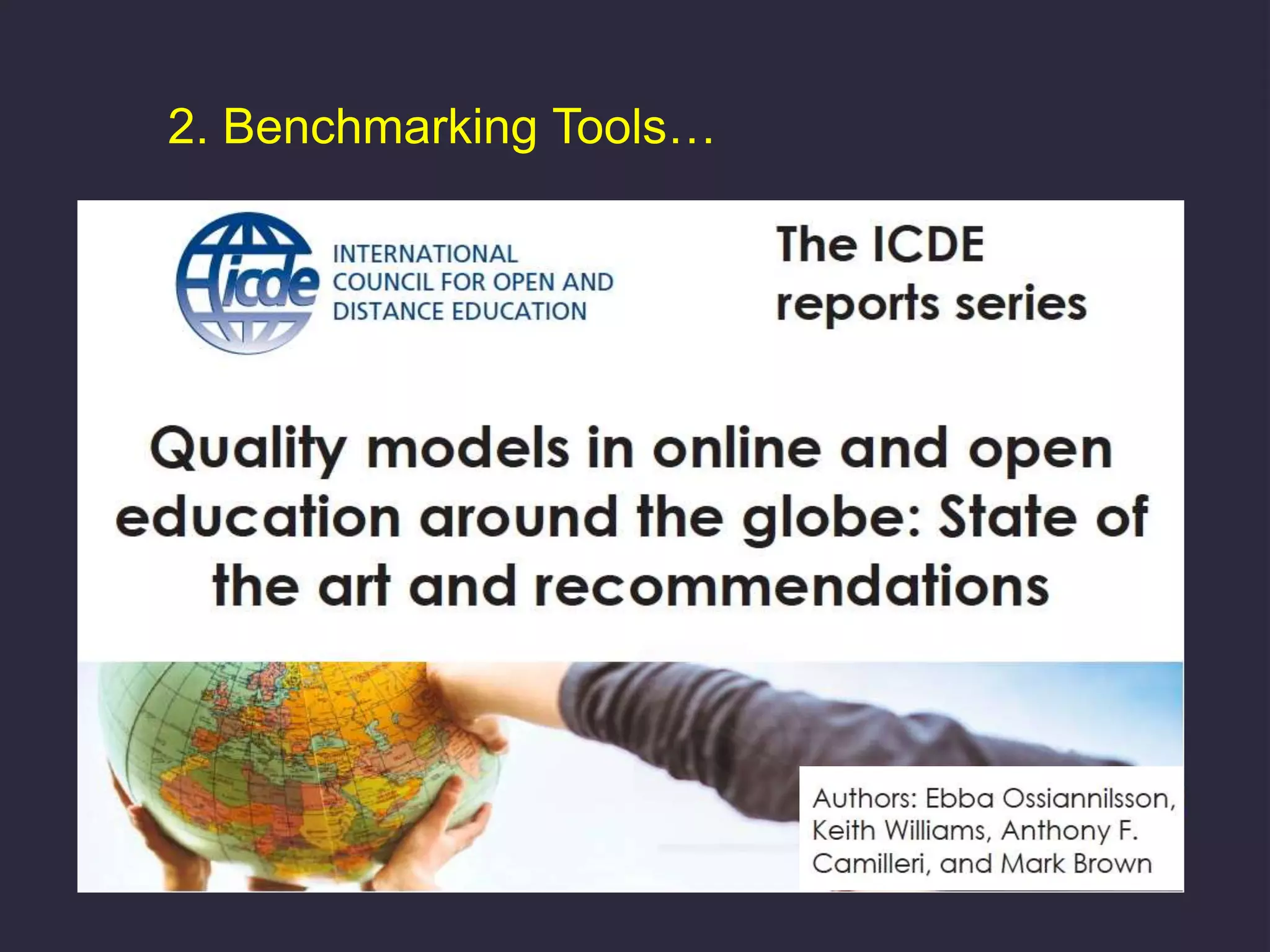 2. Benchmarking Tools…
 