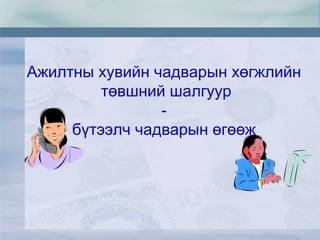 •
Ажилтны хувийн чадварын хөгжлийн
төвшний шалгуур
-
бүтээлч чадварын өгөөж
 