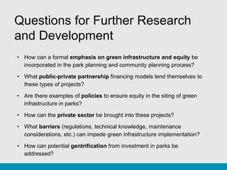 The Role of Urban Forestry in Parks, Green Infrastructure, and Equity ...