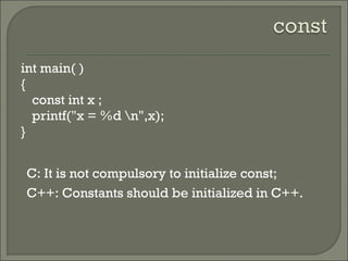 CPP Language Basics - Reference | PPT