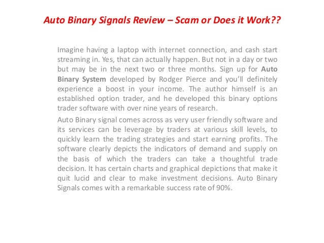 Auto binary options signals review